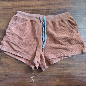 Women’s Aerie Ribbed Orange Shorts. Size XL.